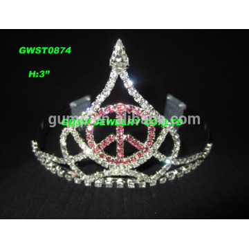 rhinestone peace tiaras and crowns